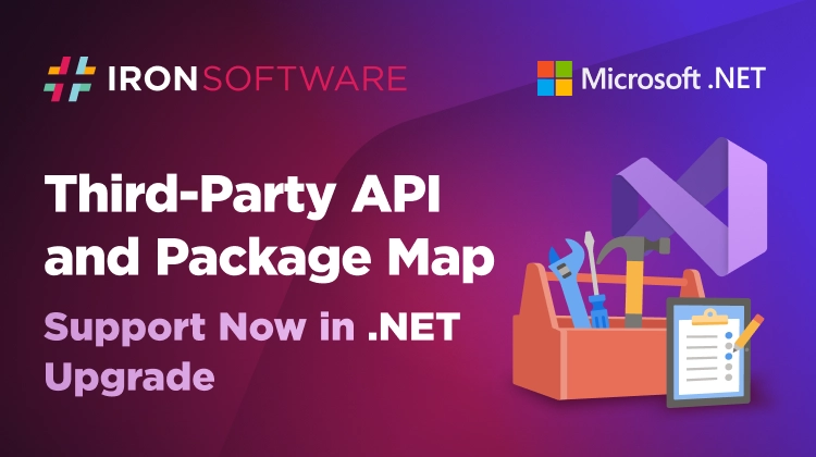 API de terceros y compatibilidad con el mapa de paquetes de .NET Upgrade Assistant
