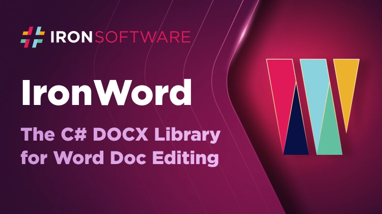 Presentación de IronWord: La biblioteca DOCX de C# para la edición de documentos de Word